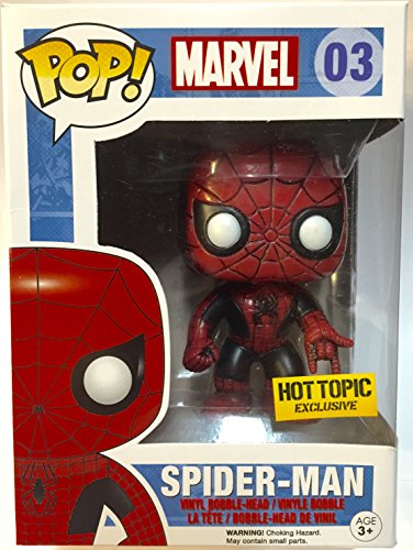 Funko 024795 Pop Marvel: Spider-Man Red and Black Limited 03 de Bobble Head Figure