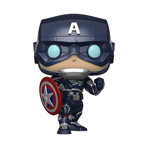 Funko - Pop! Marvel: Avengers Game - Capt America Figurina, Multicolor (47757)