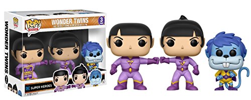 Funko - Wonder Twins-Zan, Jayna & Gleek 3 Pack-Sdcc Summer Convention Figurina, Multicolor, 14613