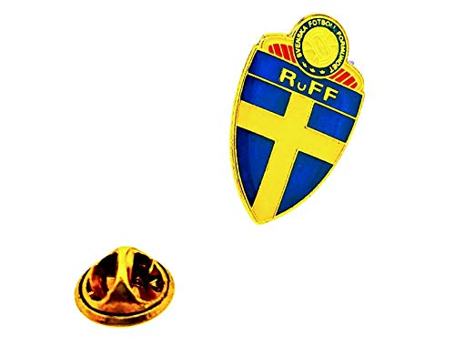 Gemelolandia | Pin de solapa Escudo Selección de Fútbol de Suecia 27x17mm | Pines Originales y Baratos Para Regalar | Para las Camisas, la Ropa o para tu Mochila | Detalles Divertidos