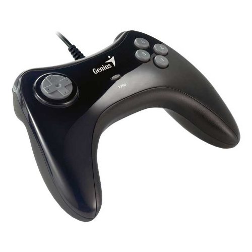 Genius Gamepad MaxFire Grandias - Volante/Mando (Gamepad, PC, D-Pad, Turbo, Alámbrico, USB 2.0, Intel Pentium 233MHz+) Negro, Gris