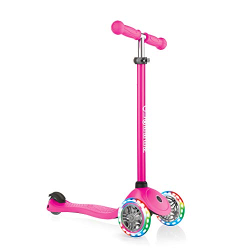 Globber Kids 'Primo Light Up Ruedas Scooter, neón Rosa