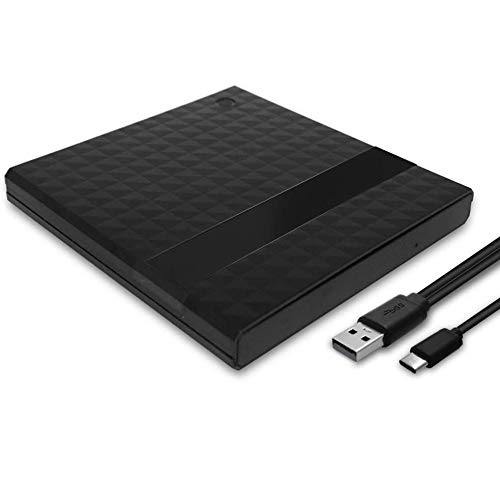 Grabadora CD DVD Externa – FAGORY USB 3.0 Tipo-C Ultra Slim CD DVD +/-RW Unidad CD Externa Rápida Lector, Plug & Play, Transmisión de Datos Rápida para Laptop Desktop PC Windows 7/8/10, Linux, MAX OS