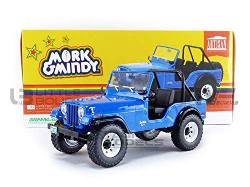 Greenlight Collectibles Mork & Mindy Diecast Model 1/18 1972 Jeep CJ-5 Vehicles