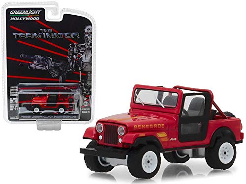 Greenlight Terminator Modelo DieCast 1983 Jeep CJ-7 Renegade de Sarah Connor - Escala 1/64 Original Serie 21