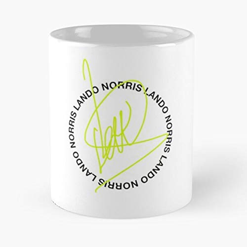 GrimDC Formula F1 One Lando Norris Mclaren Taza de café con Leche 11 oz