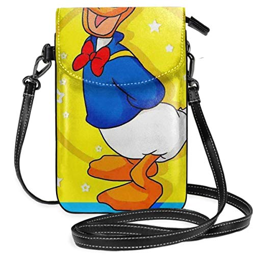 Hdadwy Bolsos cruzados para mujer - Monedero pequeño para teléfono celular del pato Donald con ranuras para tarjetas de crédito