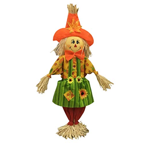 HEALLILY Halloween muñeca otoño Ornamento Columpio Colgando espantapájaros decoración Suministros