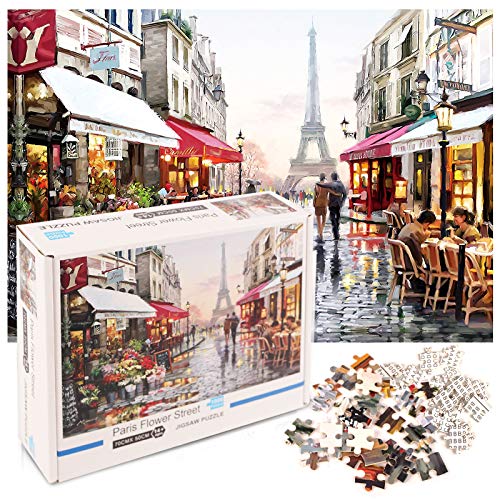 Herefun Jigsaw Puzzle 1000 Piezas, Juegos de Rompecabezas Puzzles Adolescentes Puzzle Rompecabezas, Juguete Educativo Intelectual de descompresión Divertido Juego Familiar, Regalos para Amigos