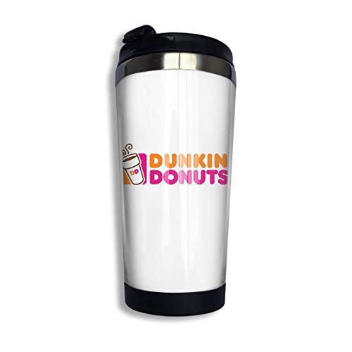 huatongxin Doughnut Dunkin' D Taza de cafés Acero inoxidable Water Bottle Cup Taza de viaje Vaso de café con tapa a prueba de derrames