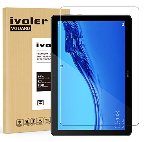 ivoler Protector de Pantalla para Huawei MediaPad T5 10.1 Pulgadas, Cristal Vidrio Templado Premium