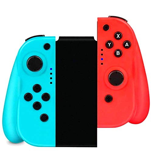 IVSO Mando para Nintendo Switch, Joy-con Grips, Wireless Bluetooth Controller Gamepad Joystick Controlador, Construido en Giroscopio Motor de Vibración, Reemplazo Izquierdo Y Derecho para Joy con