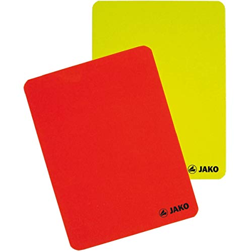 JAKO Karten-Set Schiedsrichter Juego de Tarjetas de árbitro, Unisex Adulto, Rojo y Amarillo, Talla única