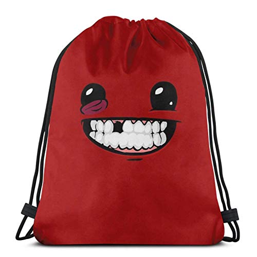 Jard-T Super Meat Boy - Face Sport Sacopack Mochila con cordón Bolsa de Gimnasio Saco