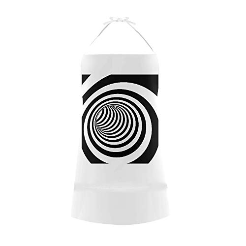 JOCHUAN Painters Apron Abstract Illusion Black White Kitchen Aprons For Women Adjustable Linen Personalized Aprons Men and Women Aprons For Woman For Cooking Baking Crafting Gardening & BBQ (1 Pack)