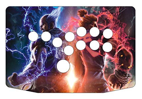 JZYLOVE JINZHIYANG RAC-J500B Todos los Botones Estilo de HitBox Arcade Joystick Fight Stick Controlador de Juego Panel de Ilustraciones Ajuste para PC USB (Color : Artwork 6)