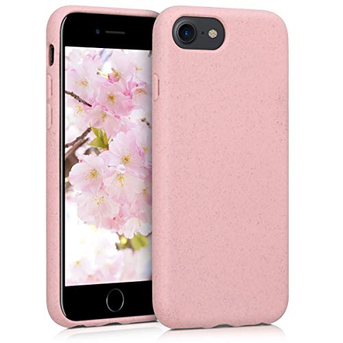 kalibri Funda Compatible con Apple iPhone 7/8 / SE (2020) Carcasa Hecha de TPU y Trigo Natural ecológico - Rosa Palo