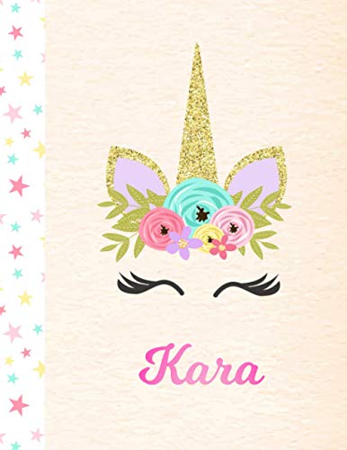 Kara: 2 Year Unicorn Daily & Weekly Planner (2021 & 2022) - Personalized Custom Pink First Name for Girls - 8.5 x 11 (104 Pages) - Learn to Plan Each Day & Week