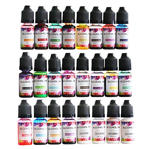 Kit de pigmento de resina de difusión de tinta de 24 colores 10 ml para colorante líquido arte DIY