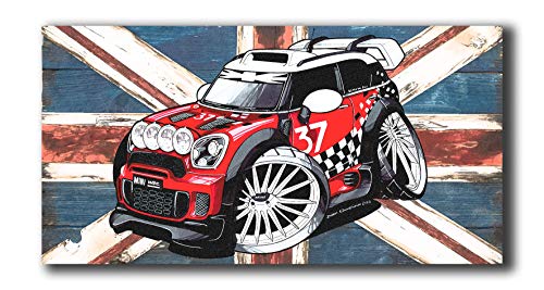 KOOLART Mini Cooper WRC 3053 - Toalla de playa (tamaño extragrande, 140 x 70 cm)