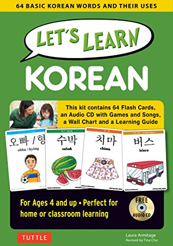 Let's Learn Korean Kit: 64 Basic Korean Words and Their Uses (Flash Cards, Audio CD, Games & Songs, Learning Guide and Wall Chart)