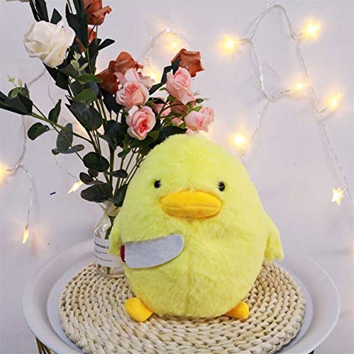 Liandan Muñeca de la felpa del juguete estatuilla mascota almohada animal, 30cm pato de dibujos animados con el cuchillo de juguete de felpa animal linda del hámster de peluche muñecos de peluche de r