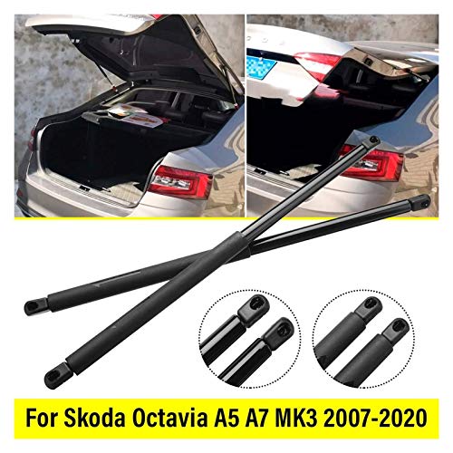 LWLD Amortiguadores de Gas Tronco Trasero Talga De Trasera Gas Struts Struts Struts Compatible Barra De Barra Barra De Brazo con Manga Y Resorte para Skoda Octavia A5 A7 MK3 07-20 Gas Struts