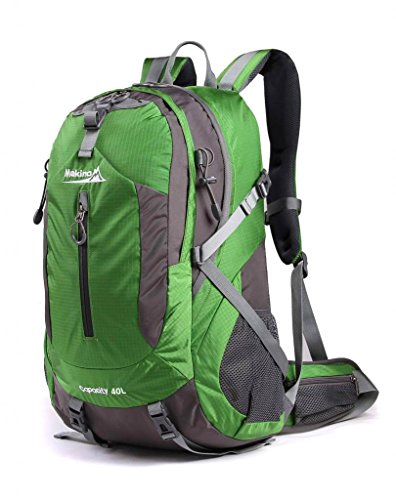 Makino hombres/mujeres casual impermeable mochila de viaje al aire libre unisex hombros bolsa 5501 40L/45L/50L, hombre mujer, 40L-Army Green