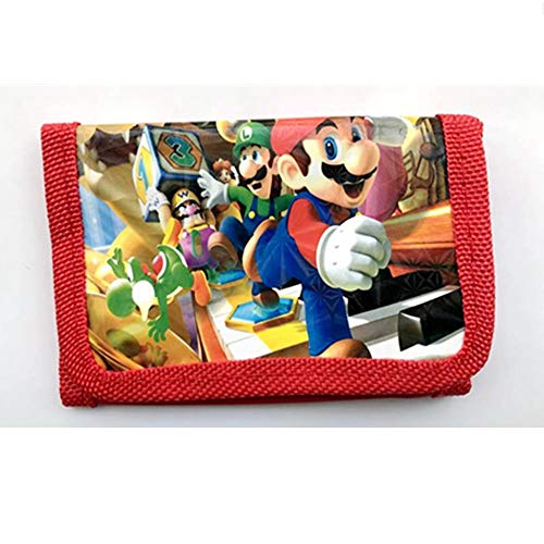 MIAOGOU Mario Bros Pegatinas 21cm Bolsa De La Cartera De Dibujos Animados Super Mario Figuras De Acción Mario Hermano Nylon Zipper Design Niño Regalo Juguete