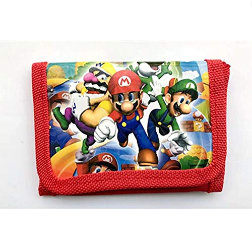 MIAOGOU Mario Bros Pegatinas 21cm Bolsa De La Cartera De Dibujos Animados Super Mario Figuras De Acción Mario Hermano Nylon Zipper Design Niño Regalo Juguete