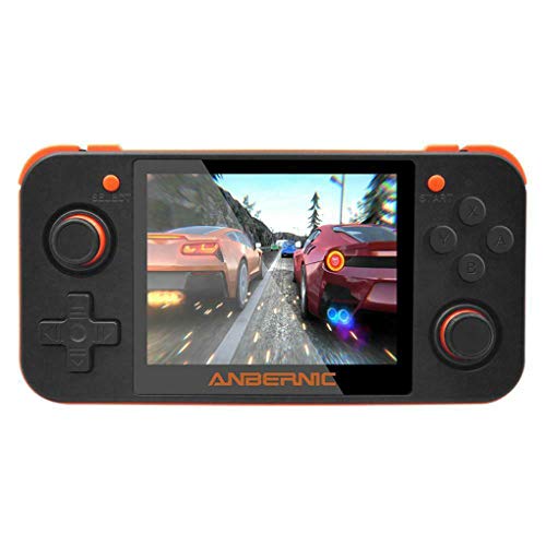 Morza RG350 3.5 Pulgadas Retro Gamepad Consola de Juegos de actualización de Video portátil con Capacidad incorporada 16GB, Orange