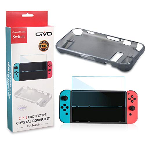 MYAMIA Funda Protectora 2 En 1 Funda Protectora De TPU Fundas para Nintendo Switch NS Switch Consola De Juegos-Gris-Plata