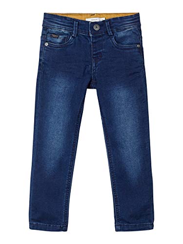 NAME IT NMMTHEO DNMTOBOS 3379 SWE Pant Noos Jeans, Dark Azul Denim, 3 años para Niños