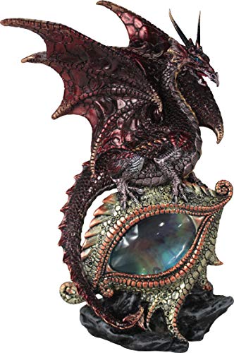 Nemesis Now - Figura Decorativa de dragón y Ojo (26 cm), Color Rojo