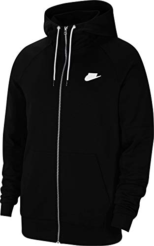 NIKE M NSW Modern Hoodie FZ FLC Sweatshirt, Hombre, Black/Ice Silver/White/White, XL