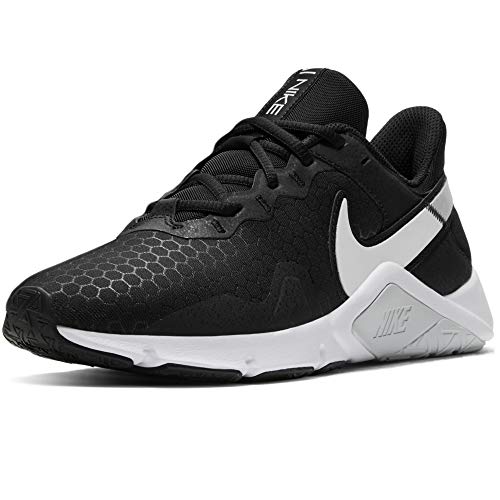 Nike Wmns Legend Essential 2, Zapatos de Entrenamiento Mujer, Black/White-Pure Platinum, 39 EU