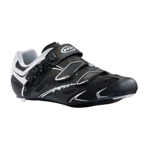 NORTHWAVE Sonic S.R.S Zapatilla de Carretera Caballero, Negro/Blanco, 43