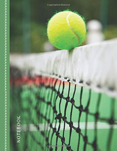 Notebook: Tennis Ball and Net Photo Cover / College Ruled 8.5x11 Letter Size / 120 Blank Lined Pages for School / Work / Journaling / Writing / Note Taking