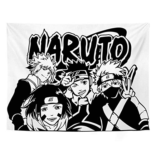 Nuevo Naruto Anime figura 3D impresión tapiz de pared dormitorio Kawaii estético personalizado gran tapiz colgante de pared lujo invierno lindo