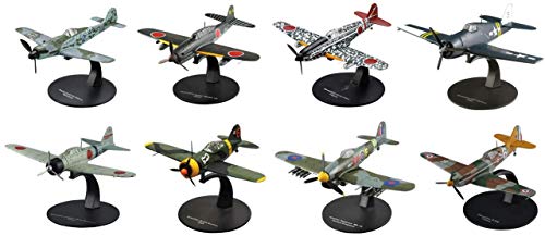 OPO 10 - Lote de 8 Aviones de Combate 1/72 Aichi + DEWOITINE + Brewster + Mitsubishi + Kawasaki + Grumman + Hawker + FOCKE (LAC27)