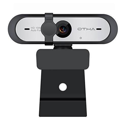 OTHA Webcam 1080p 60FPS con Micrófono de Enfoque Automático para OBS Live Streaming, Full HD PC Cámara Web con Corrección de Iluminación/Cobertura de privacidad USB Webcam