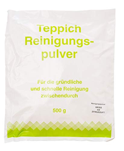 Paquete de 5 unidades de polvo de limpieza para alfombras Vorwerk con aroma cítrico, 2500 gramos para aprox. 100 m², durabilidad ilimitada