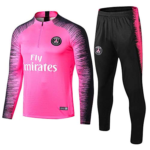 Paris Black Camiseta de Manga Larga Ropa de fútbol Primavera y otoño Apariencia Adultos Sudaderas Trajes de Entrenamiento, M