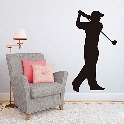 Pegatinas De Pared Figura De Jugador De Golf Silueta Patrón Decoración Para El Hogar