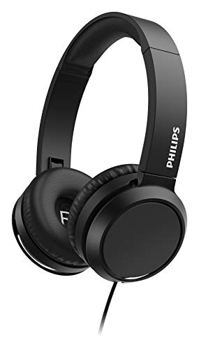 Philips Auriculares De Diadema H4105BK/00 con Micrófono (On-Ear, Mando a Distancia Integrado, Diseño Plegable Y Compacto, Diadema Acolchada, Aislamiento del Sonido) Color Negro - Modelo de 2020/2021