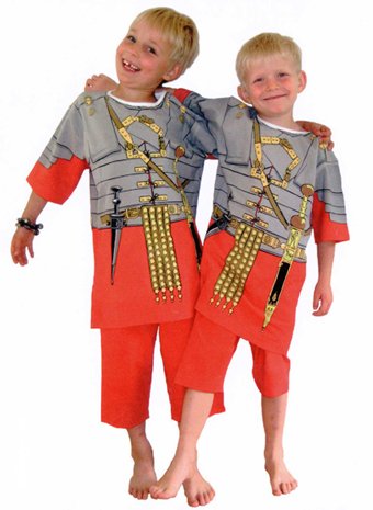 Pijama Legionario Romana y Ropa Casera Divertida (5-6 años)