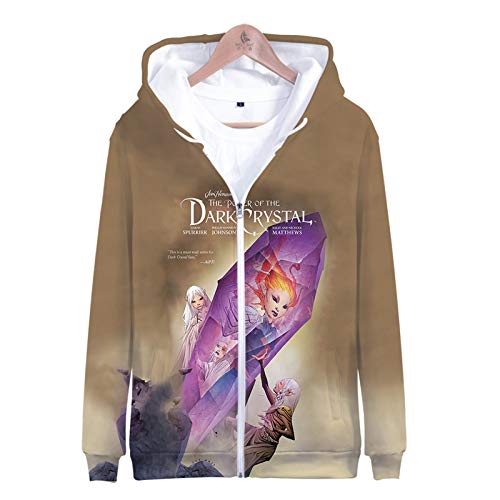 PLMNK The Dark Crystal 3D de Dibujos Animados Anime Sudadera con Cremallera Sudadera con Capucha suéter XXX-Large