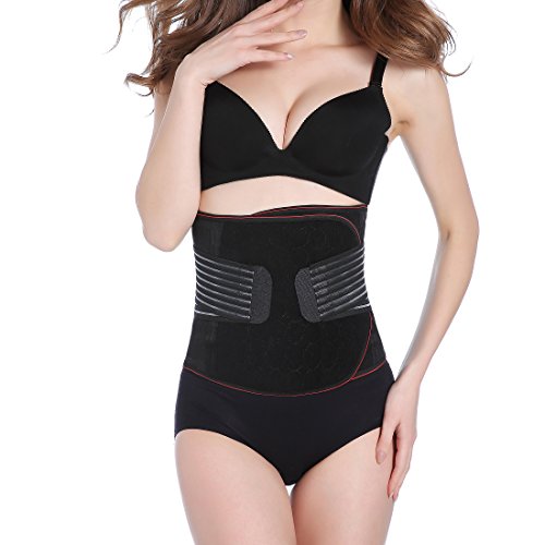 Ponmoo Faja Cinturon Postparto Reductora Cintura Moldeadora para Mujer Maternidad Recuperación Postpartum Support Belt - Negro, L