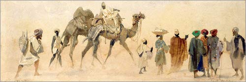 Póster 180 x 60 cm: Departure to The Desert, 1858 de Carl HAAG/Bridgeman Images - impresión artística, Nuevo póster artístico