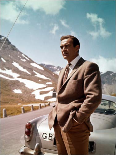 Posterlounge Cuadro de PVC 60 x 80 cm: Sean Connery in Goldfinger de Everett Collection